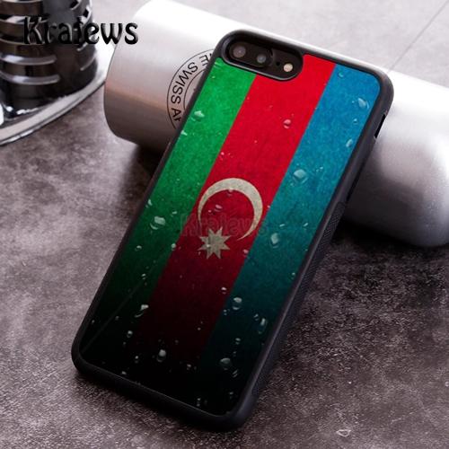 Krajews Azerbaijan Flag Phone Case For iPhone 17 Air 16 15 14 11 12 13 Pro MAX Plus cover shell coque
