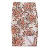 Summer Print Elegant Pencil Skirt Women  High Waist Knee Length Skirt Female