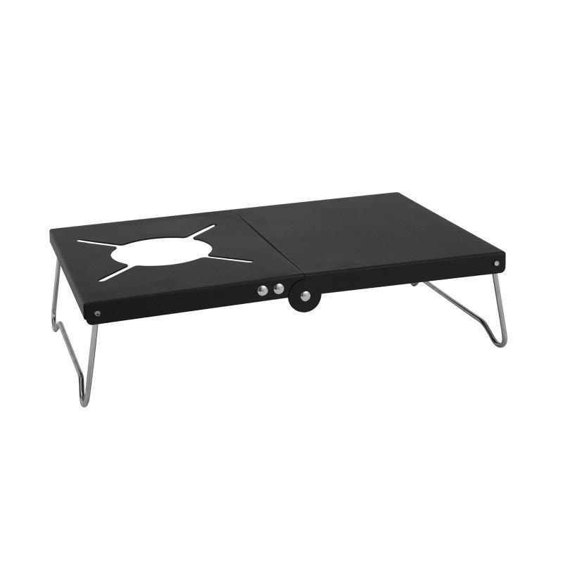 

Outdoor Camping Folding Table Stainless Steel Portable Spider Stove Accessories Thin Hollow Design Barbecue Picnic Table темно-серого