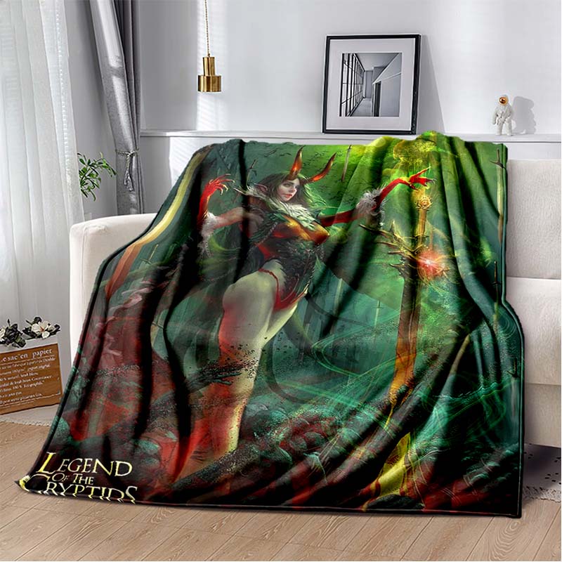 Legend of The Cryptids 3D Print Flannel Blanket Ultra Soft Warm Cozy Throw for Bedroom Sofa Camping Travel Home Decoration Daily