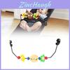 Cozy Wooden Baby Rocking Chair Toy Stand With Colorful Plush Toys For Infant Enjoyment