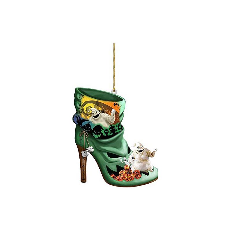 

Nightmare Before Christmas Jack Sally Xmas Tree Pendant Sturdy Acrylic Decor For Car/tree/bag Green