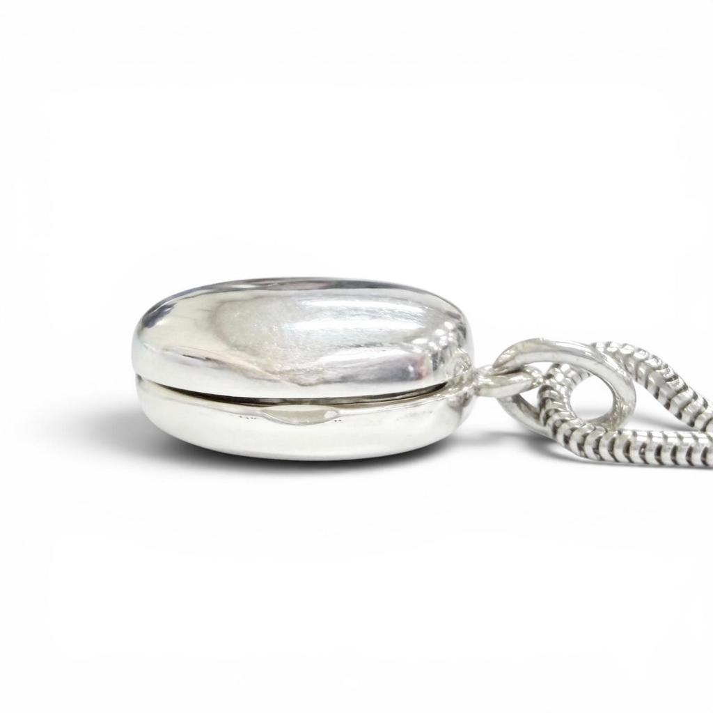 Great TIFFANY&Co. Necklace Oval Locket Pendant Necklace (Rare) Silver 925 Women Used