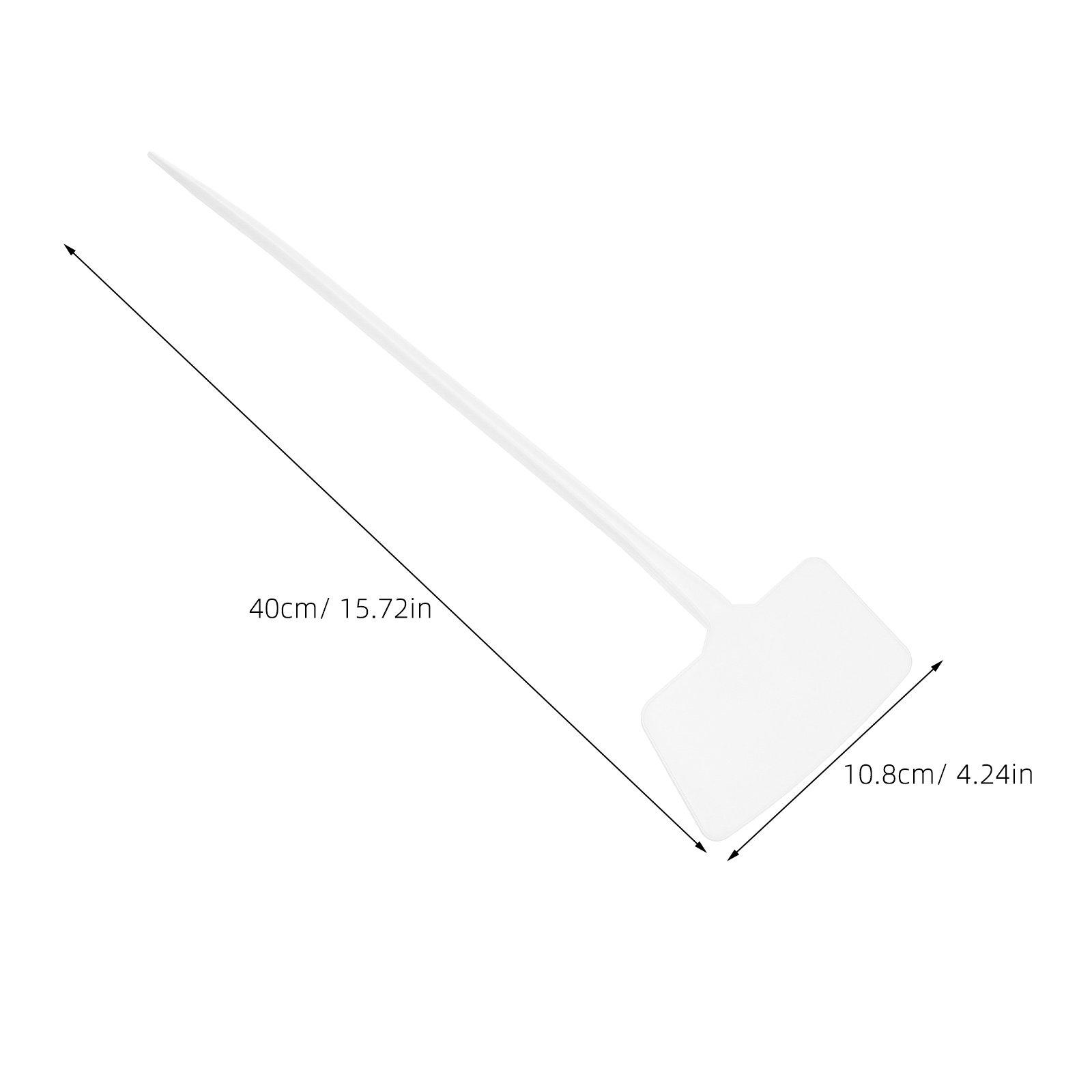 

10Pcs Garden Label Stakes Slanted Ground Stake Bow Style Plastic Plant Markers for Flower Tag Herb Label Vegetable білий