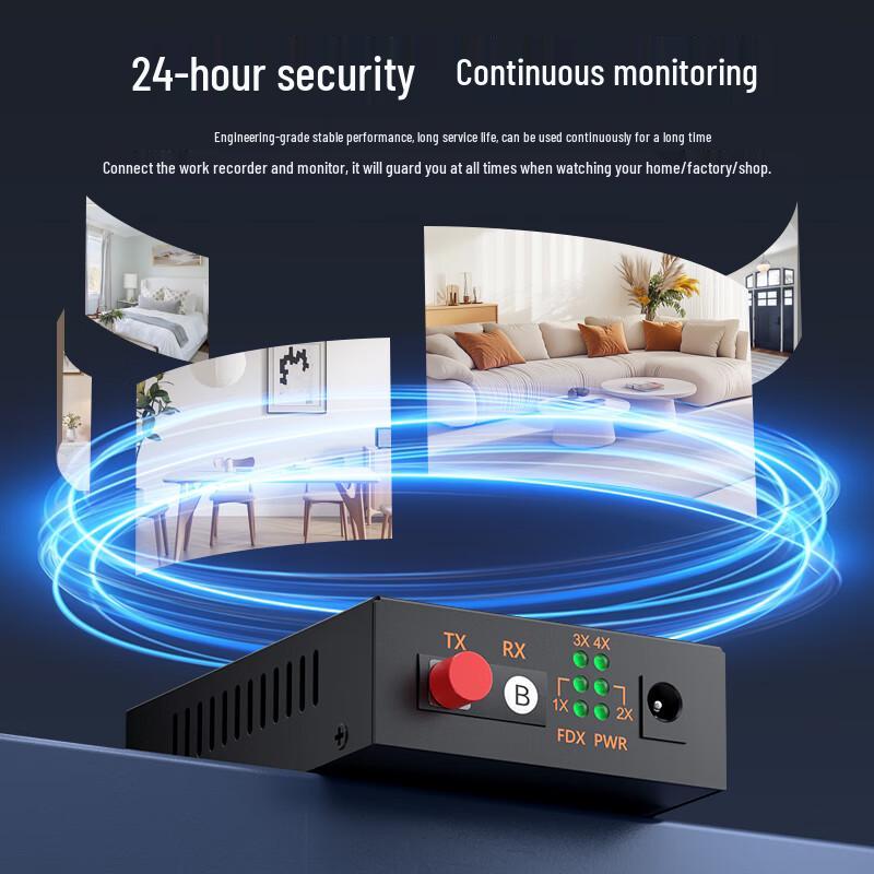 Gigabit Single Mode Single Fiber Optic Media Converter