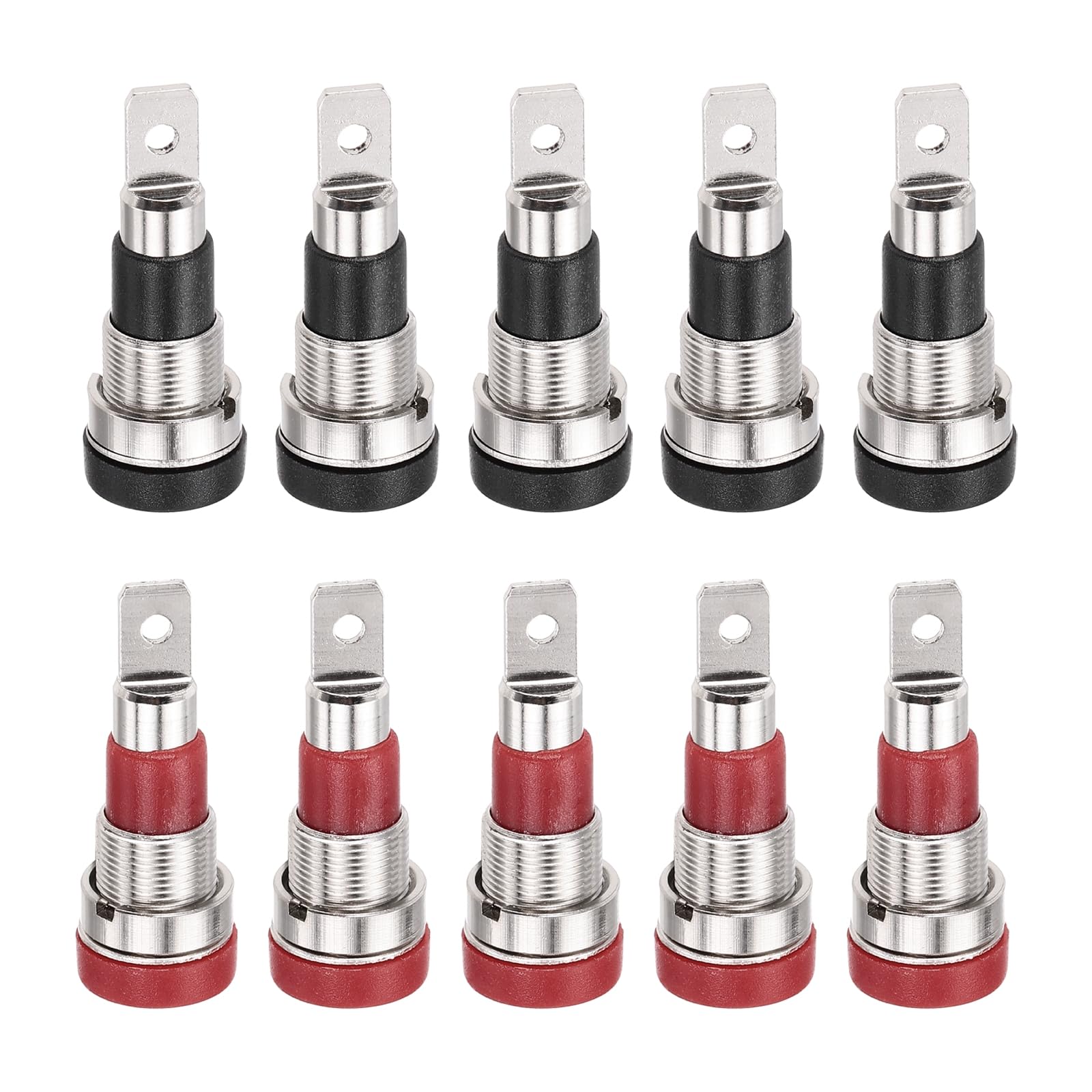 

uxcell 10pcs Banana Jack 24A 8x4mm Panel Mount Soldered Banana Female Panel Socket Jack