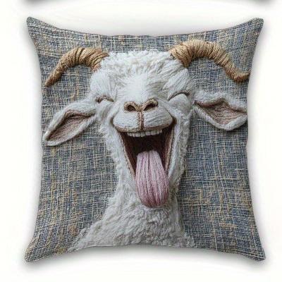 1/4pcs Funny Goat Throw Pillow Covers Farmhouse Animal Decorative Cushion Cases for Home Sofa Couch Cushion cover