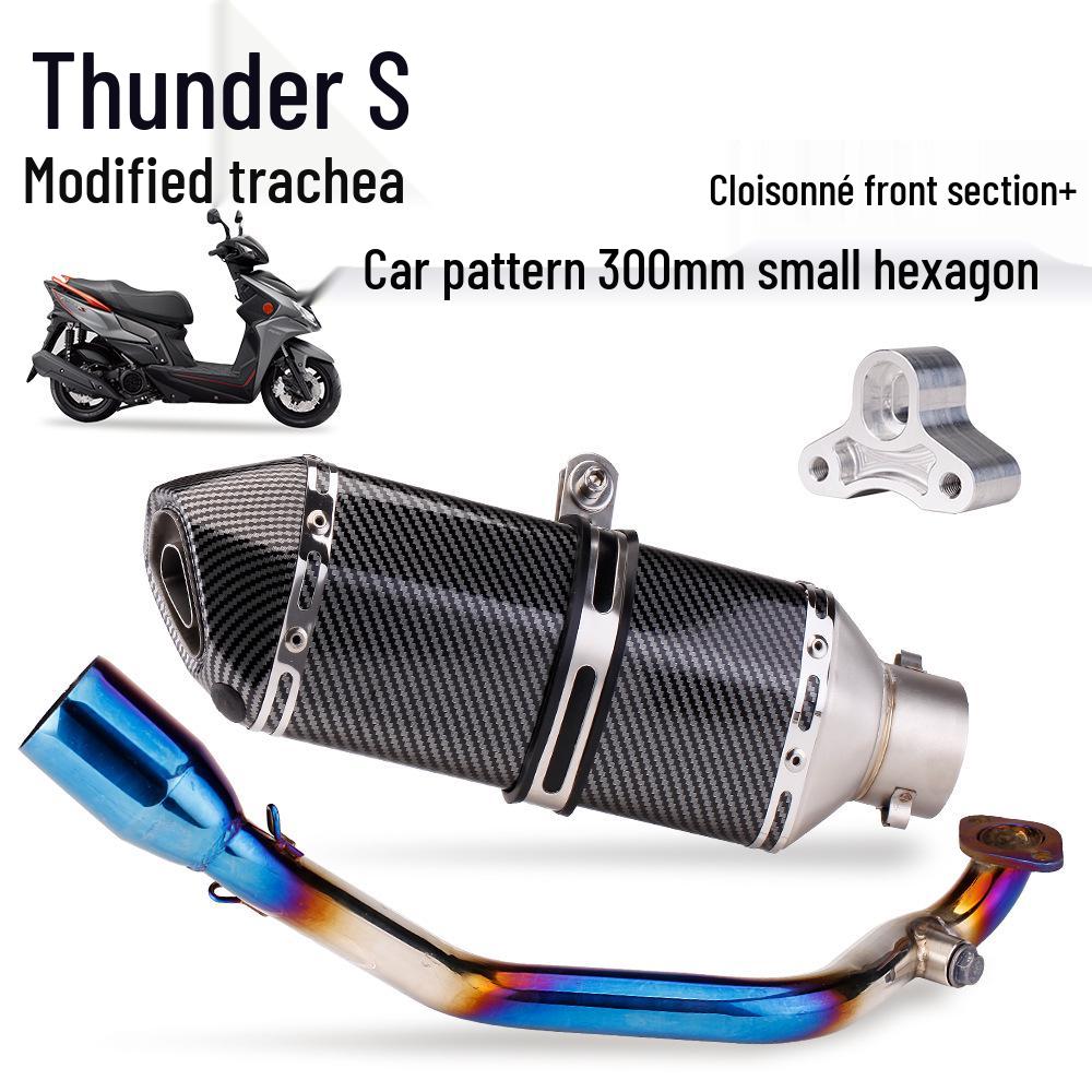 Kymco Thunder S RACING Exhaust Mod: Direct-Fit Tail Section for 17-21 Scooters