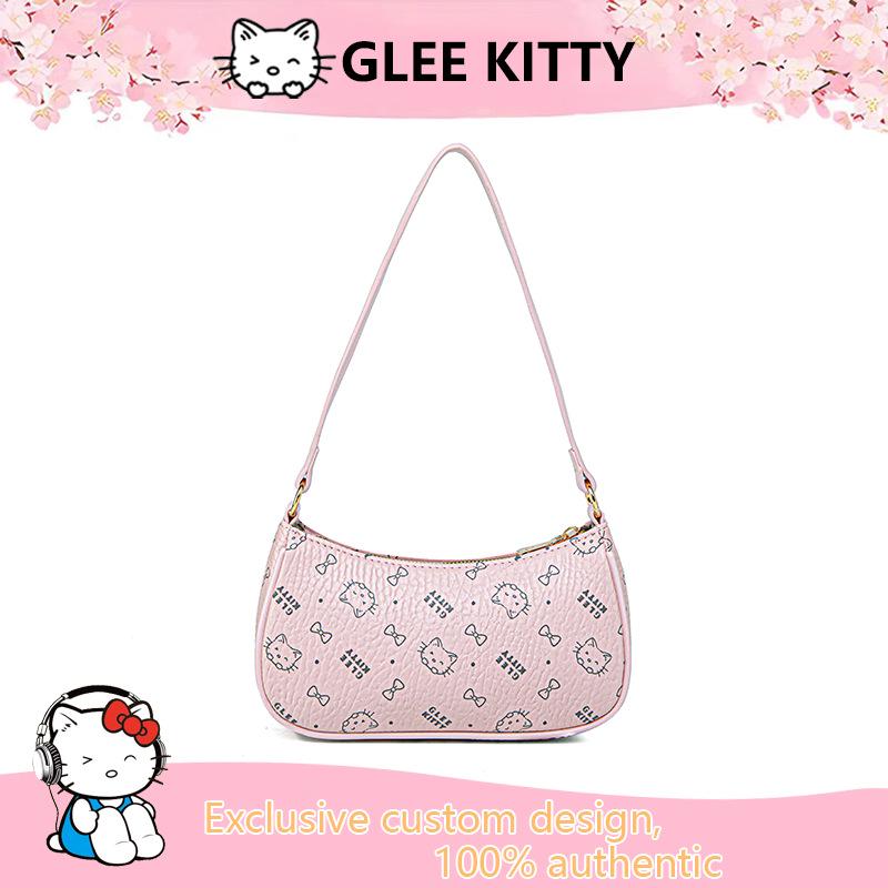 GLEE KITTY 2025 Fashion Dumpling Shoulder Bag - High-End, Simple Print, Commuter Style.