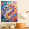 DIY Pearl Gem Colorful Dragon Shining Bead Craft Art Home Wall Ornament Simple Unframed Room Decoration Art Modern Gift For Living Room Decor