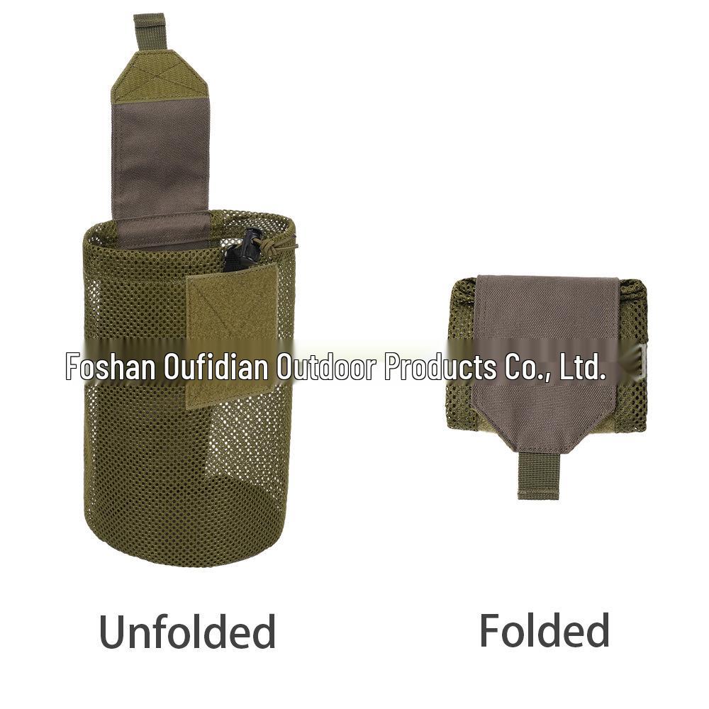 

Cross-Border Folding Tactical Waist Bag with MOLLE Mesh Bottle Holder