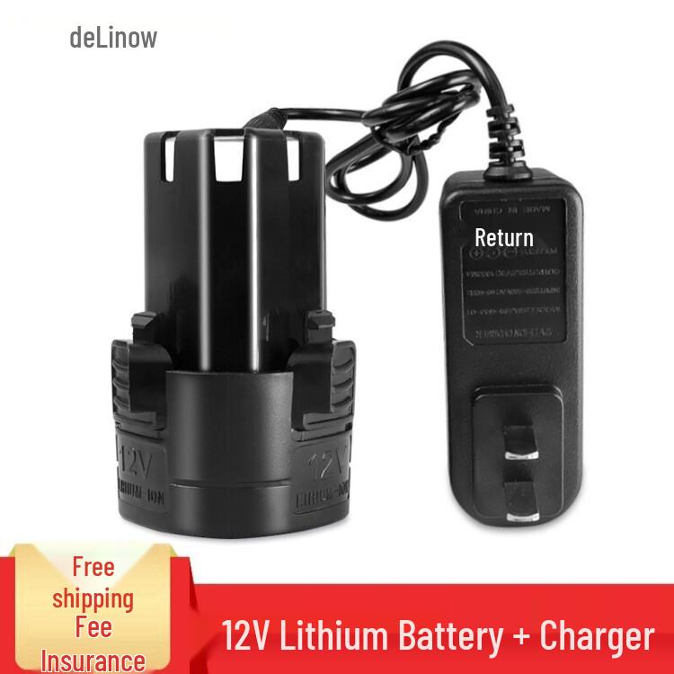 12V/16.8V/25V Electric Drill Set with Lithium Battery, Charger, Wrench & Screwdriver