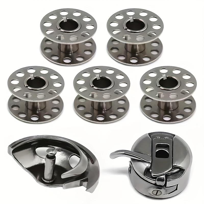 7pcs/set Metal Bobbins + Shuttle Hook + Bobbin Case For Old Style Household Sewing Machine Accessories Tools Set