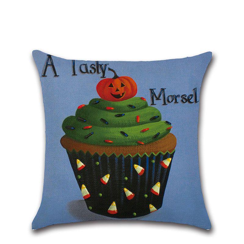 Kürbiskuchen Leinen Kissenbezug für Halloween Heimdekoration**