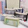 Color Block Transparent Mesh Pencil Case Pen Storage Bag for Exam Minimalist Large Capacity Multi-Layer Stationery