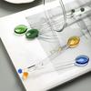 Yousheng Colored Glass Spoon Ergonomic Long Handle Spoon Exquisite Coffee Spoon for Stirring Scooping Tea Milk Soup