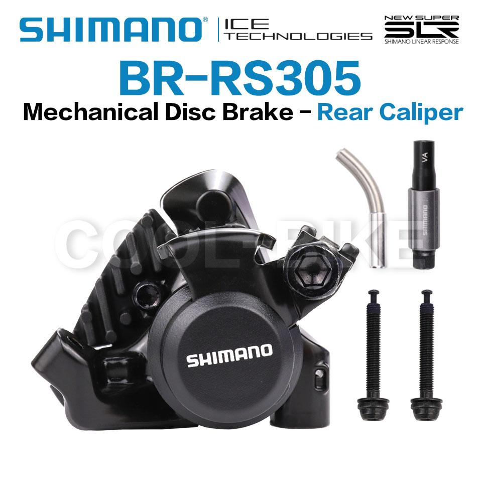 Shimano RS305 Mechanical Disc Brake Caliper BR-RS305 Flat Mount Caliper Road Bike L05A Resin Brake Pad With Radiator fin Rear
