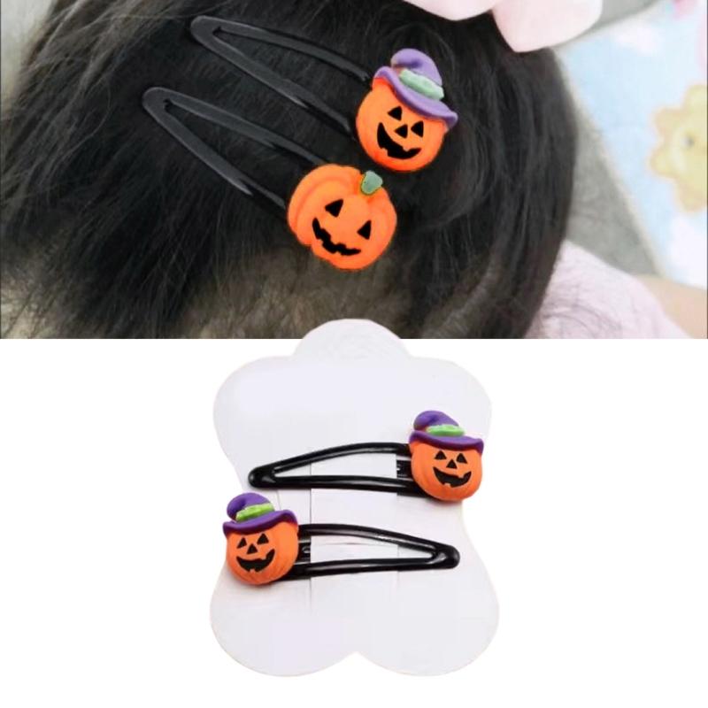 Einzigartige Kürbis-Haarspange für 2000er-Jahre-Mädchen Seitenclip Hexenhut Haarspangen Lustig Lässig Süß Cool Foto-Requisiten