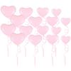 36Pcs Heart Balloon Cupcake Picks Sturdy Cake Decorations Valentine's Day Wedding Party Creative Dessert Toppers