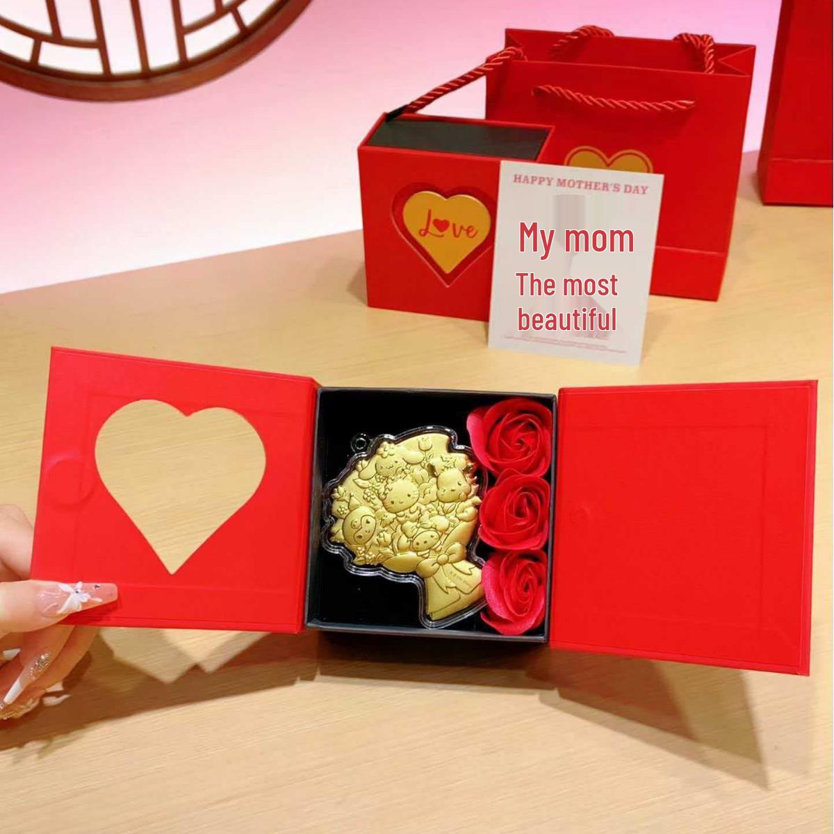 999 Gold Handheld Rose Bouquet - Creative Gift for Mother s Day & Special Occasions