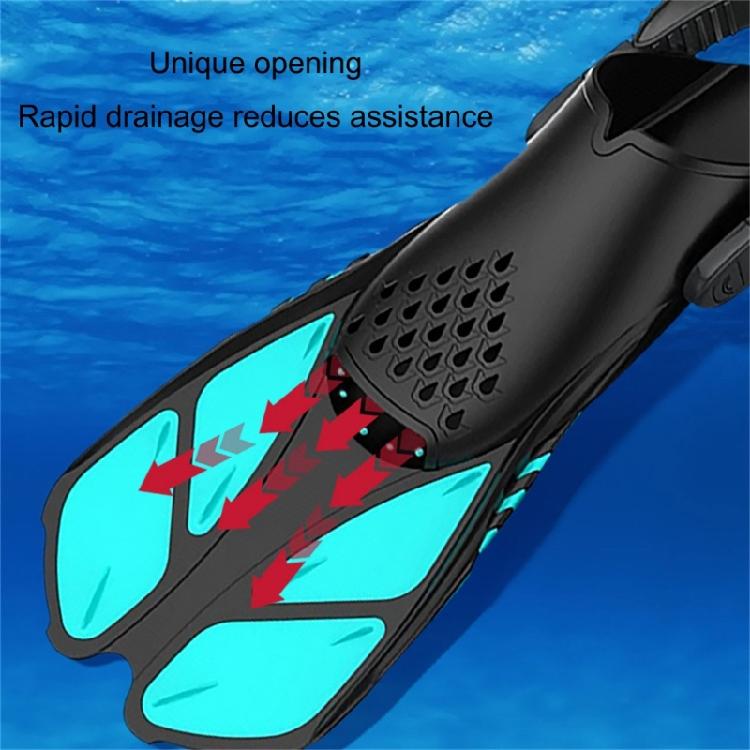 Short Snorkeling Flippers Nonslip Diving Fins Snorkeling Fins Swim Flippers for Adults Drainage Nonslip Muscle Strain