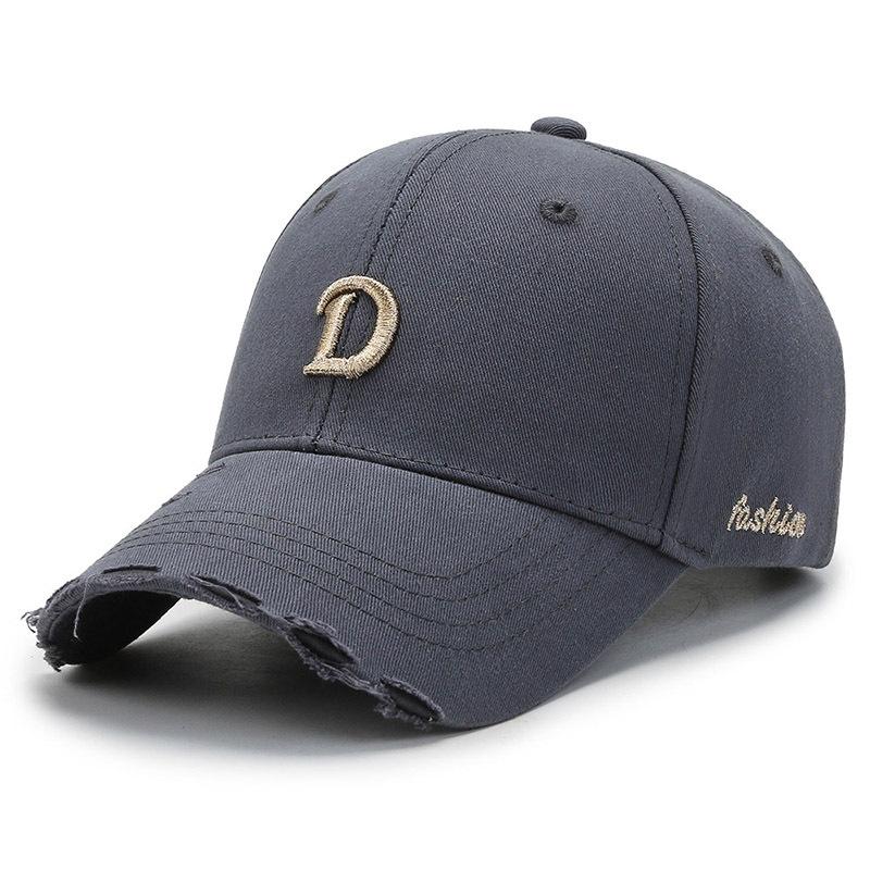 Spring and Autumn Baseball Cap Monochrome Embroidered Alphabet Equestrian Cap Cotton Sunshade Sunscreen Cap Dome Bent Cap