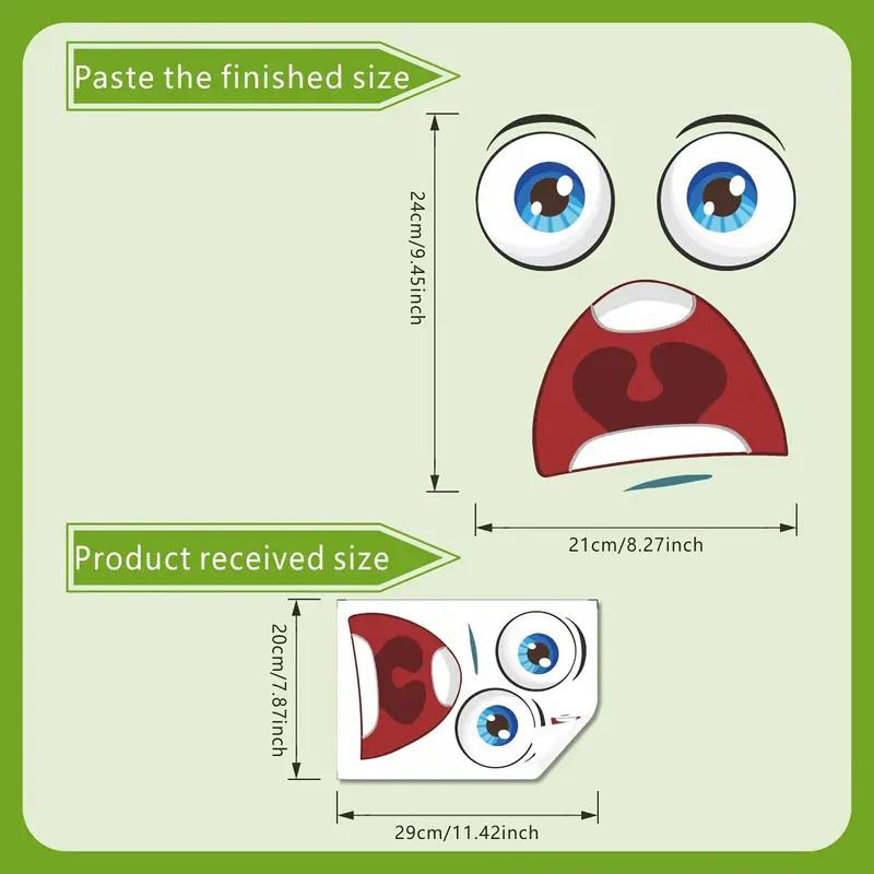 1 Pc Glow-in-the-Dark Funny Face Toilet Stickers Waterproof Removable Self-Adhesive PVC Decals Bathroom Decor Wall Stickers