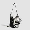 Lazy Wind Cat Crossbody Canvas Bag Women's 2025 New Trendy Large-capacity Commuting Shoulder Bucket Bag Trendy