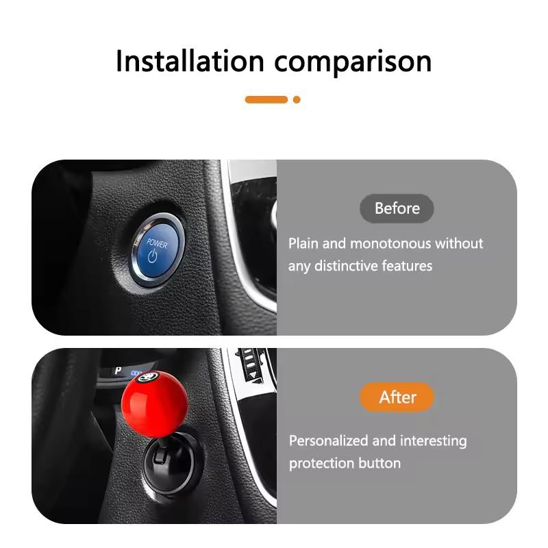 Car Inner Engine Start Stop Button Joystick Metal Cover for Skoda Rapid Yeti Superb Octavia Fabia VRS Karoq KAMIQ Scala Citigo dnhr35