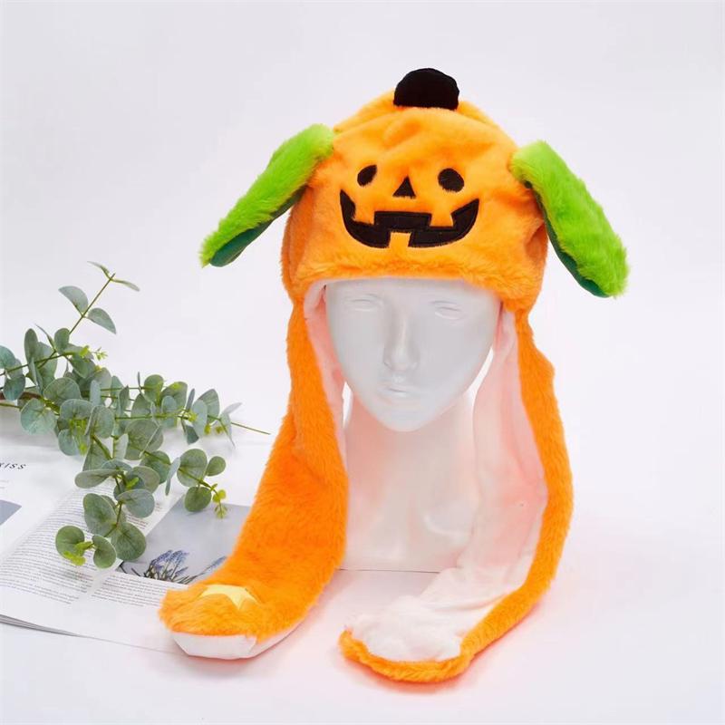 Lustige Weihnachts-Halloween-Plüschmützen mit Hirsch-Kürbis, Weihnachtsmann, Geistertierohren, beweglichen Plüschmützen für Jungen und Mädchen, Weihnachtsgeschenke