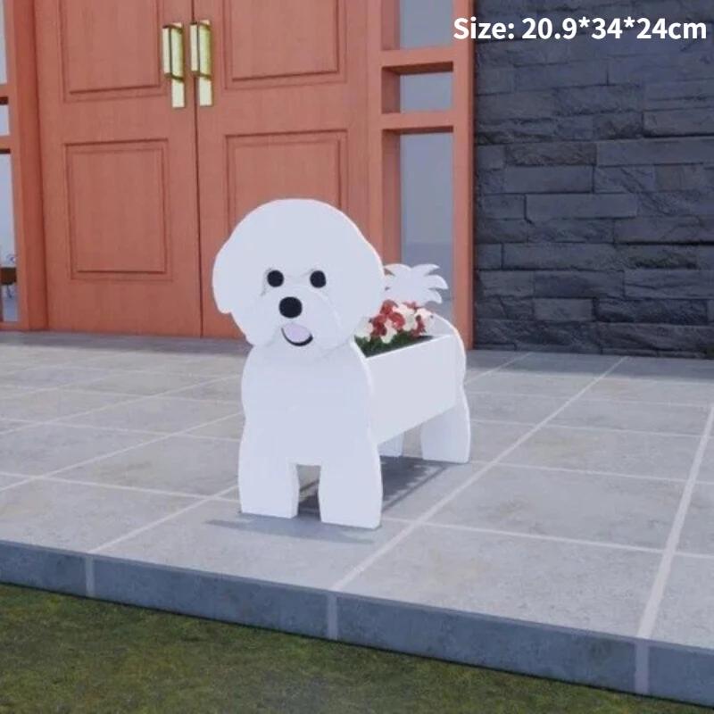 Nowa Doniczka Ogrodowa Pies Sadzarka Sznaucer Buldog Pudel Corgi Yorkshire Doniczki Ogrodowe DIY Sadzarka z PCV Kreskówka Dekoracja Domu