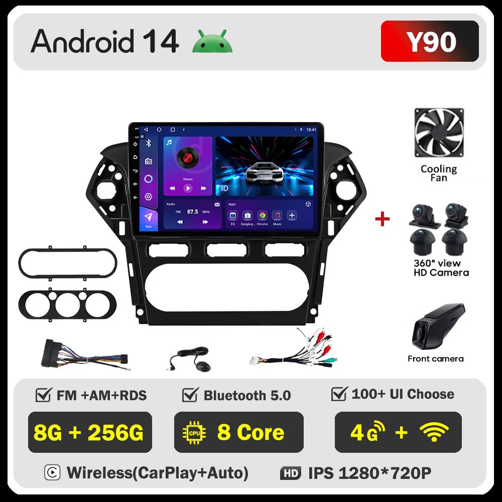 For Ford Mondeo 4 Mk4 2010-2014 Car Radio Player Car Carplay Screen Autoradio Mirror Link Car Intelligent Systems Touch Screen