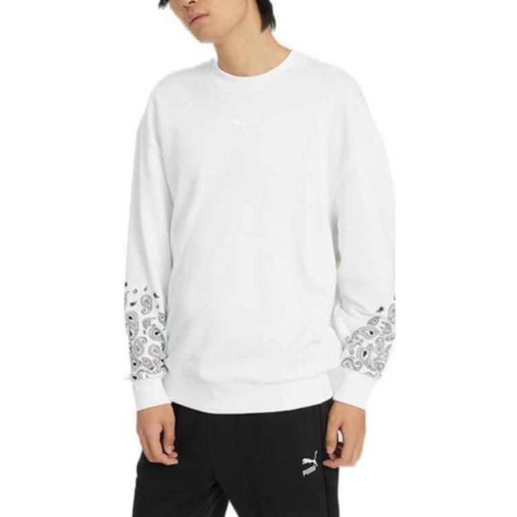 PUMA Sweatshirts Unisex White Crew Neck Moderate Regular 539522-02