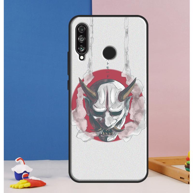Oni Hannya Demon Mask For Huawei Nova 9 10 SE 12i 11i 8i 12s Y90 Y60 Y70 Y72 Y61 Y91 P20 P30 P40 Lite P60 Pro Case