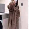 2024 Witch Hooded Long Shearling Mink Fur Halloween Coat