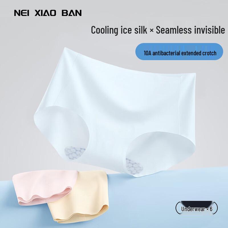 Women s 6-Pack Seamless Ice Silk Briefs M