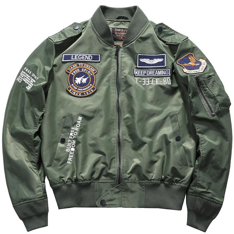 Giacca invernale da uomo calda e spessa Hip Hop Moto militare Ma-1 Aviator Pilot Parka in cotone Bomber da baseball maschile