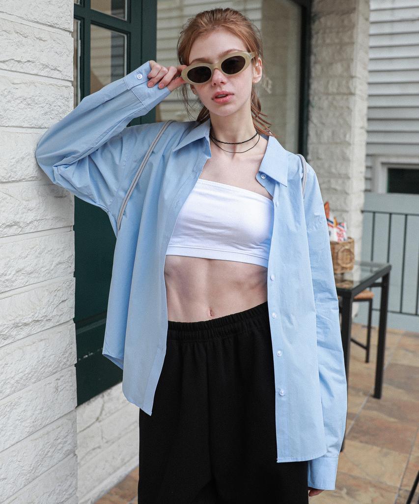 LOSSYROW Bio Cotton Washing Shirt Blue
