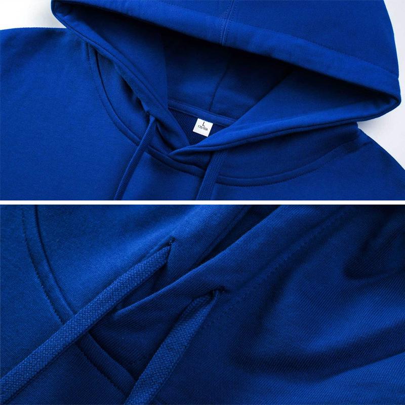 Unisex Pure Cotton Hooded Sweatshirt: Trendy Autumn/Winter Workwear with Loose Fit and Printed Logo