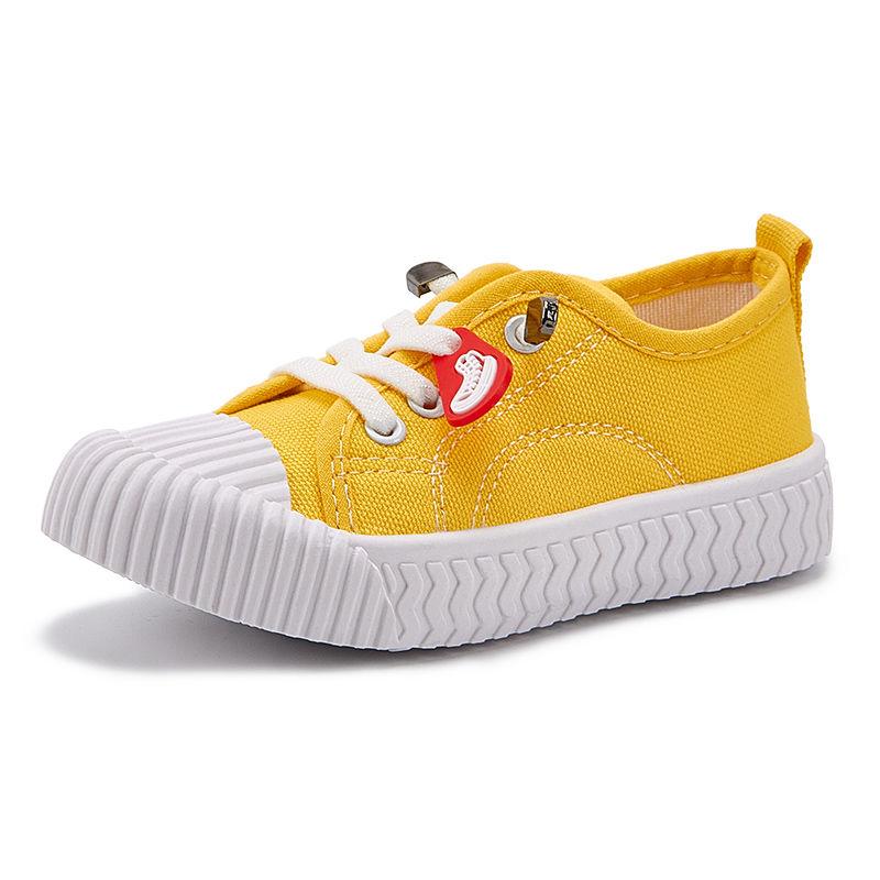 White Sneakers Children's Canvas Shoes Lace Up Korean Kids Shoes Flats Boys Girls Slip On Loafers Toddler Plimsolls Big Size 35