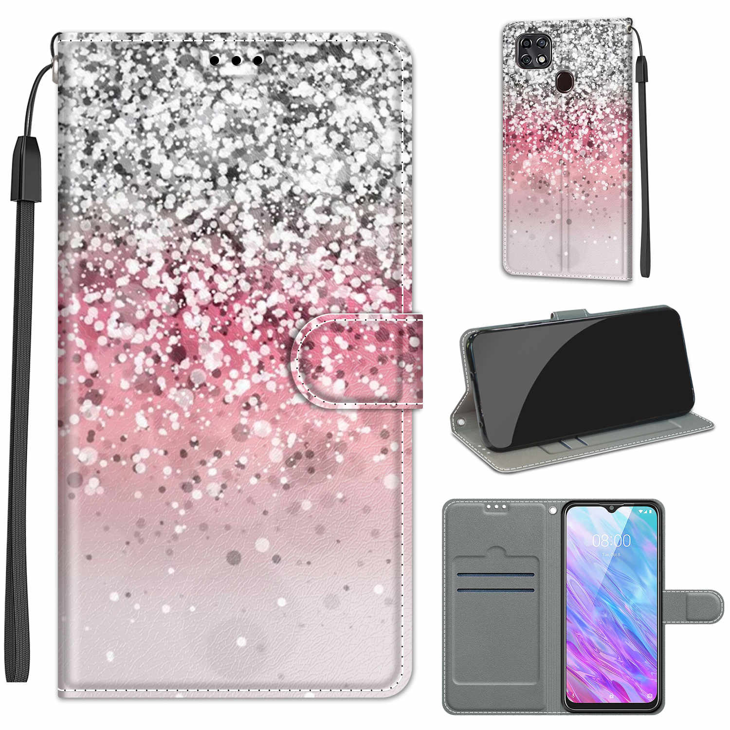 

Розкішний розписний шкіряний чохол для ZTE Blade 20 Smart Wallet Book Style Protective Cover для ZTE Blade A71 A51 A31 A5(2020) ZTE Blade A5 2020