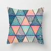 Household Stitching Colorful Mandala Printed Pillow Cover Bedroom Sofa Cushion Peach Leather Velvet Cushion Cover