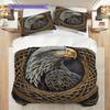 Eagle Pattern Bedding Quilt Set Quilt Cover Pillowcase Home Decoration Birthday Gift (1 * duvet cover + 2 * pillowcase, without core)