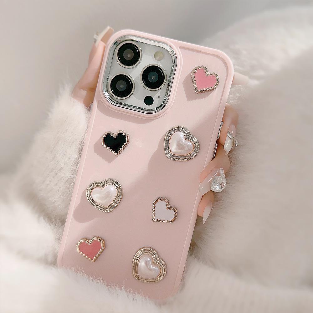 Dolce Amore Perla 17promax Apple 15 Custodia per Telefono Cellulare Iphone13 Gemma Tridimensionale 11 Adatto per 16 Set Morbido