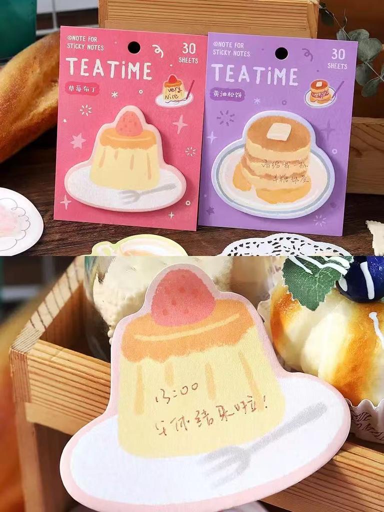 Schönes Geschenk 30 Teatime Speziell geformte Haftnotizen Ins Dessert Getränke Hochwertige Handnotiz N Mal Aufkleber Kawai Schreibwaren