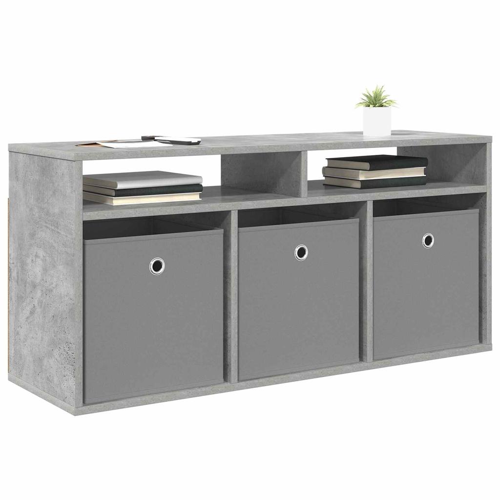 Lowboard with Drawers Concrete Grey 102 x 32 x 48.5 cm