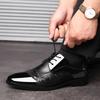 Business Black Lace-up British Style Men's Formal Shoes Clothing Elegant and Classic Leather Not Casual 39 New Social Shoe Male