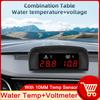 2in1 Car Truck Boat Water Temp Gauge + 10MM Temperature Sensor -10-120 Celsius Digital Voltmeter Moto Meter Vehicle Indicator