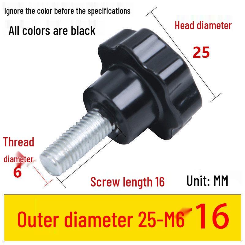 Star-Shaped Bakelite Hand-Tightening Screw Handle (M4-M10)