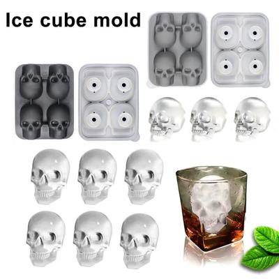 Eiswürfelform Tablett Totenkopf Form Lebensmittelqualität Silikon Eiswürfelform